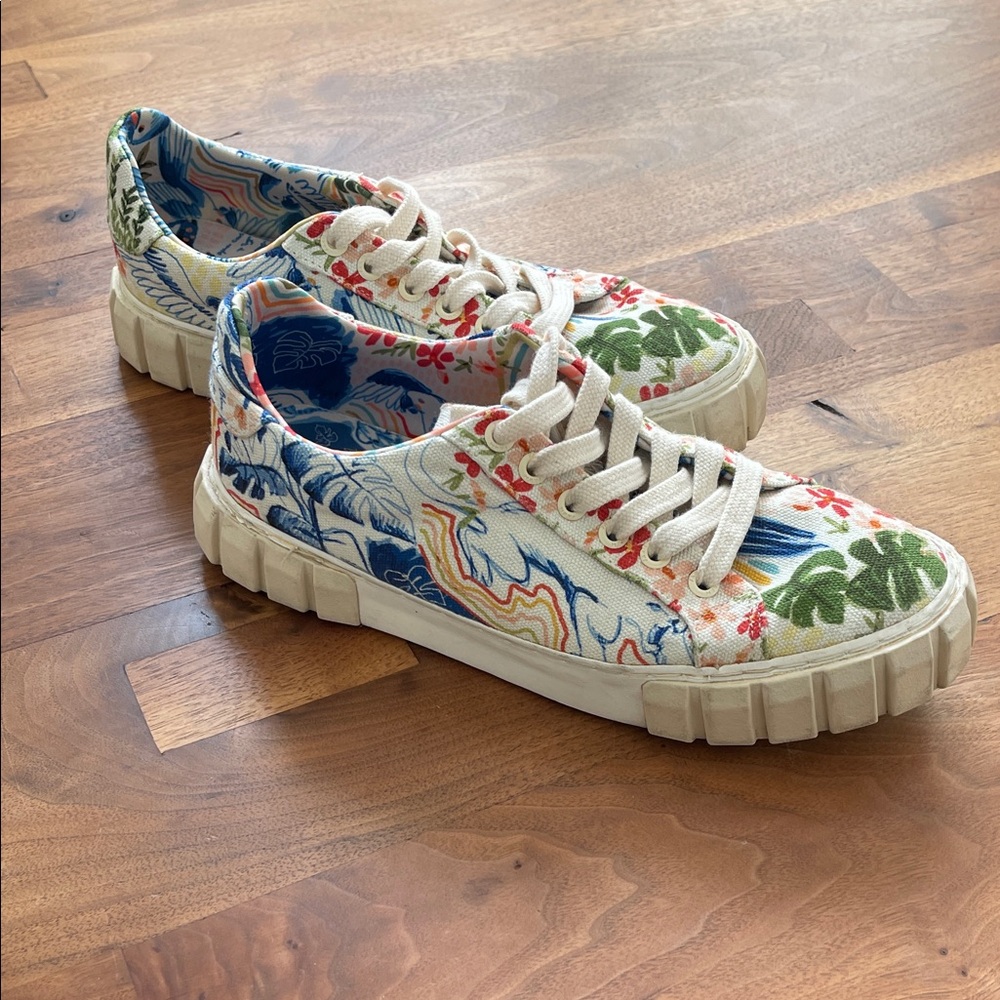 Farm Rio's Copacabana Chunky Platform Sneakers Shoes Lace up - Picture 4 of 9